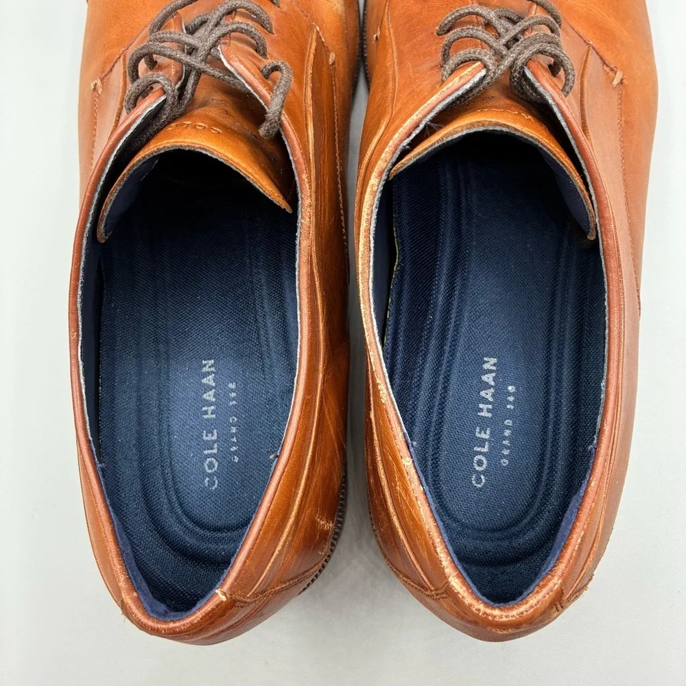 Cole Haan Grand 2.0 Harrison Men’s 14 M Chestnut Derby Cap Toe Oxford C32796